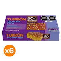 Turron de Doña Pepa BON GIORNO Caja 3KG - Seis cajas de 500g